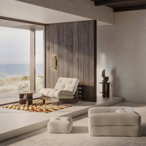 Roots 90 Sovesofa Fra Karup Design i Massiv FSC Fyrretræ | Japandi | Sofa: 90x105x85 cm | Madras: 90x200 cm