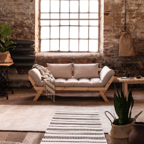 Bebop Sovesofa & Daybed Fra Karup Design i Massiv FSC Fyrretræ | Japandi | Sofa: 174/190/206x80x42/80 cm | Madras: 75x200 cm