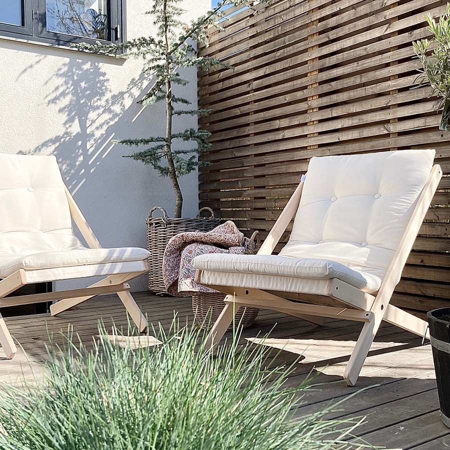 Boogie outdoor Lounge Stol fra Karup Design i Massiv FSC Fyrretræ | Japandi - Billede 7