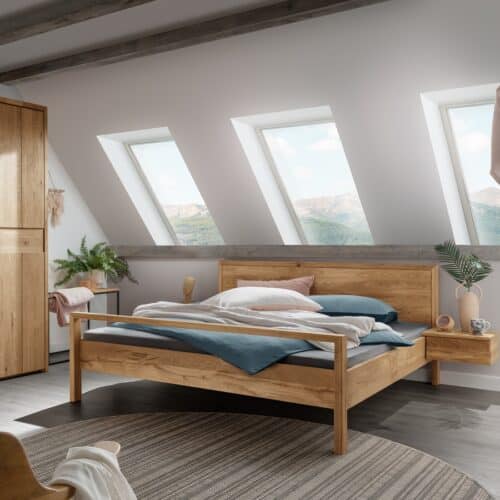 Freja Snedker Sengeramme i Massiv FSC Egetræ fra Organic Sleep | Høj fodgavl