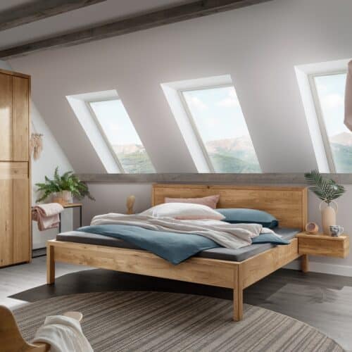 Freja Snedker Sengeramme i Massiv FSC Egetræ fra Organic Sleep