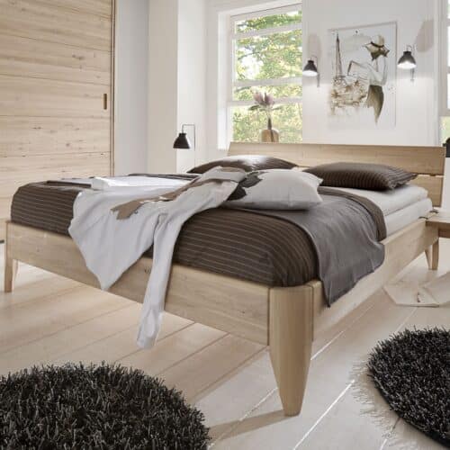 Light Oak Snedker Sengeramme i Lys Massiv Egetræ fra Raw Sleep