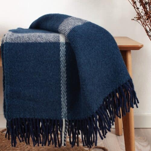 TOKE Plaid fra Arctic | Blue | 100% Uld