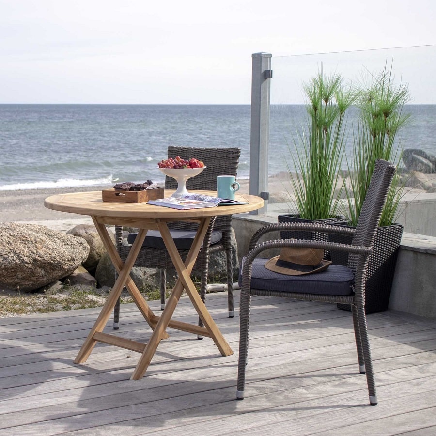 Oviedo Havebord i Massiv Teaktræ fra House Nordic | Ø100cm - Billede 2