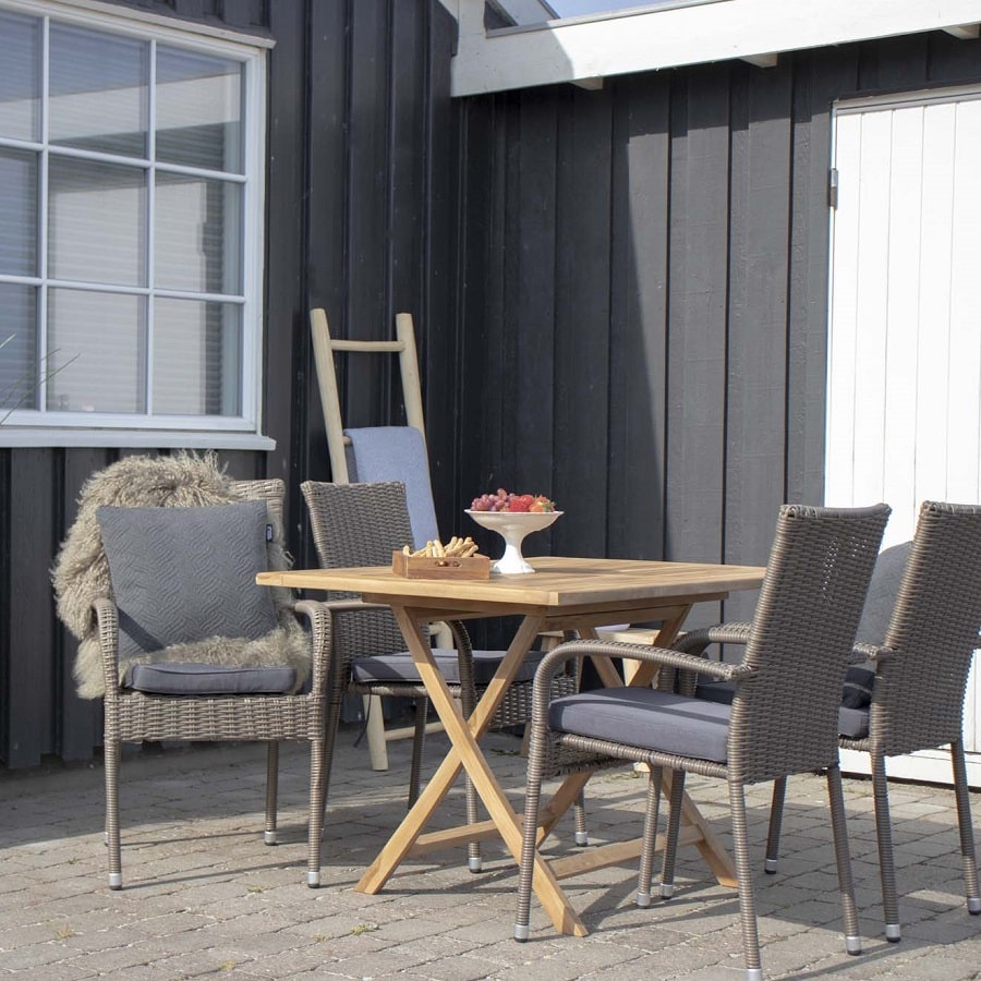 Oviedo Havebord i Massiv Teaktræ fra House Nordic | 120x80x75cm. - Billede 2