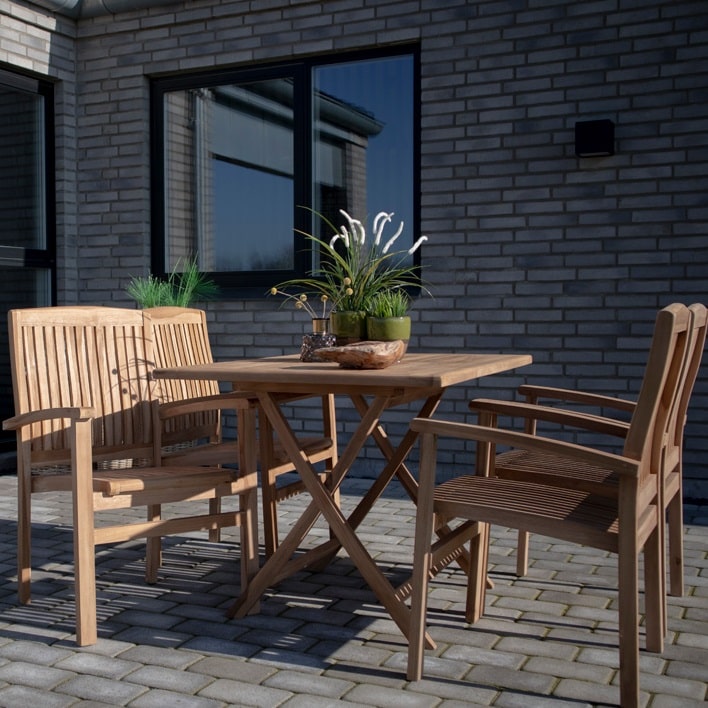 Oviedo Havebord i Massiv Teaktræ fra House Nordic | 120x80x75cm. - Billede 3