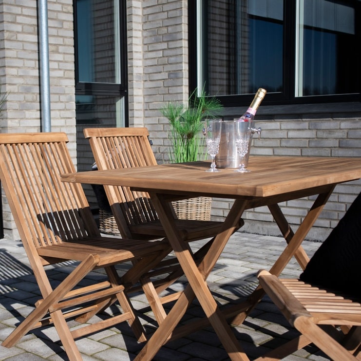 Oviedo Havebord i Massiv Teaktræ fra House Nordic | 120x80x75cm. - Billede 5