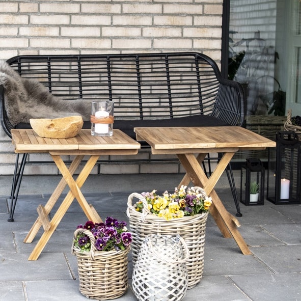 Bilbao Sidebord/Sofabord i Massiv Teaktræ fra House Nordic | 50x50x50cm - Billede 3