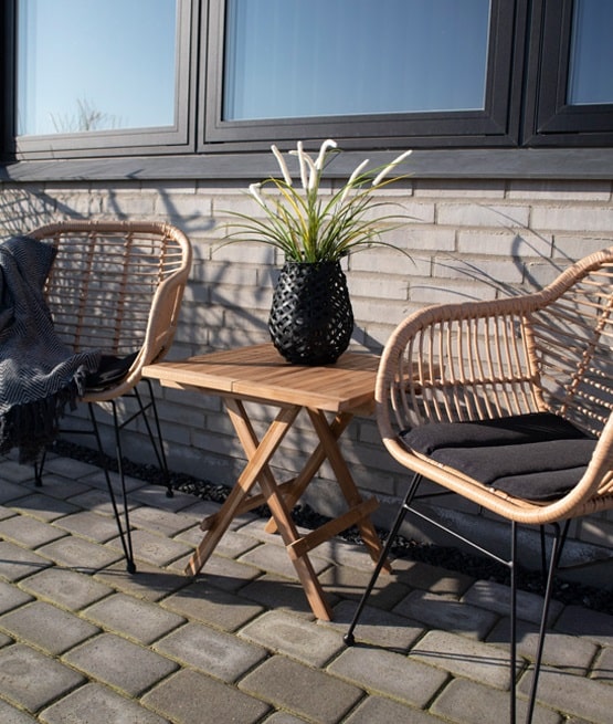 Bilbao Sidebord/Sofabord i Massiv Teaktræ fra House Nordic | 50x50x50cm - Billede 2