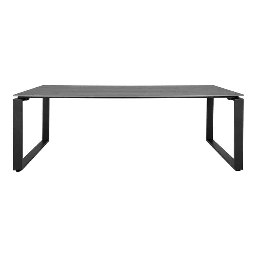 Denver Havebord i Grå Nonwood med Sorte Aluminium Ben fra House Nordic | 210x100x75 cm - Billede 5