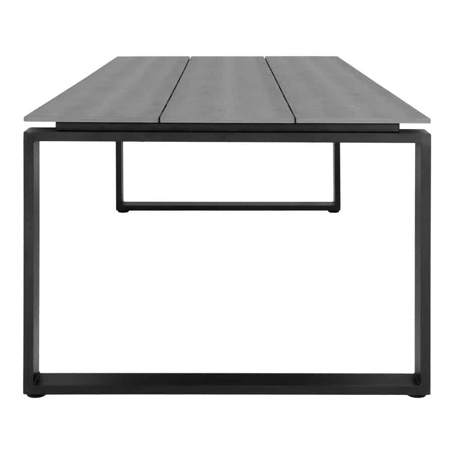 Denver Havebord i Grå Nonwood med Sorte Aluminium Ben fra House Nordic | 210x100x75 cm - Billede 7