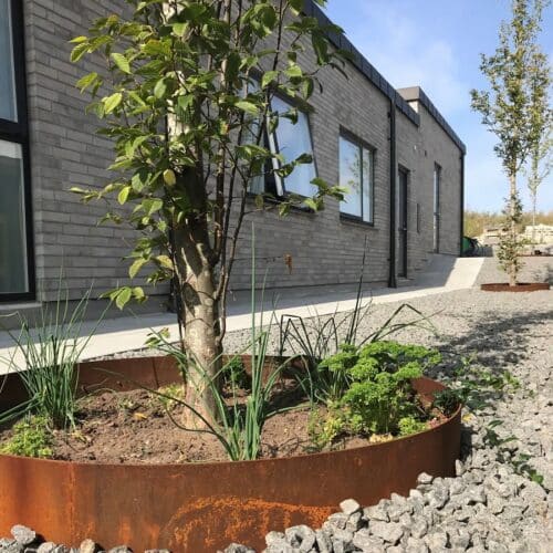 Rundt højbed i 3mm Cortenstål fra Raw Garden | Ø63cm