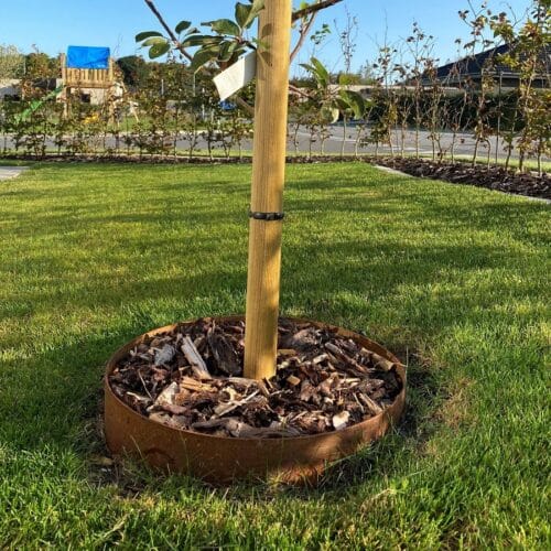 Rundt højbed i 3mm Cortenstål fra Raw Garden | Ø48cm