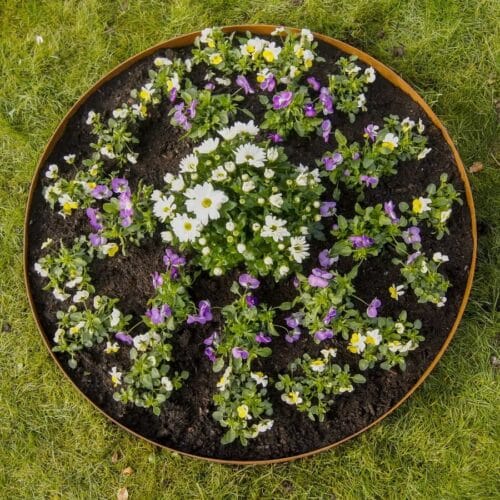 Rundt højbed i 3mm Cortenstål fra Raw Garden | Ø127cm