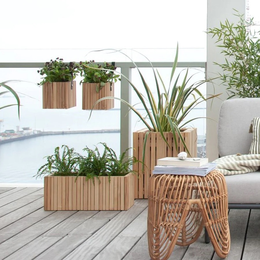 GrowBig Plantekasse fra SQUARELY i Naturolieret Asketræ | 45x45x52cm - Billede 3