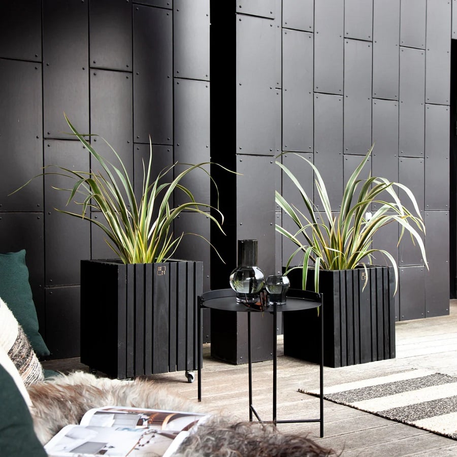 GrowBig Plantekasse fra SQUARELY i Sort Olieret Asketræ | 45x45x52cm - Billede 3