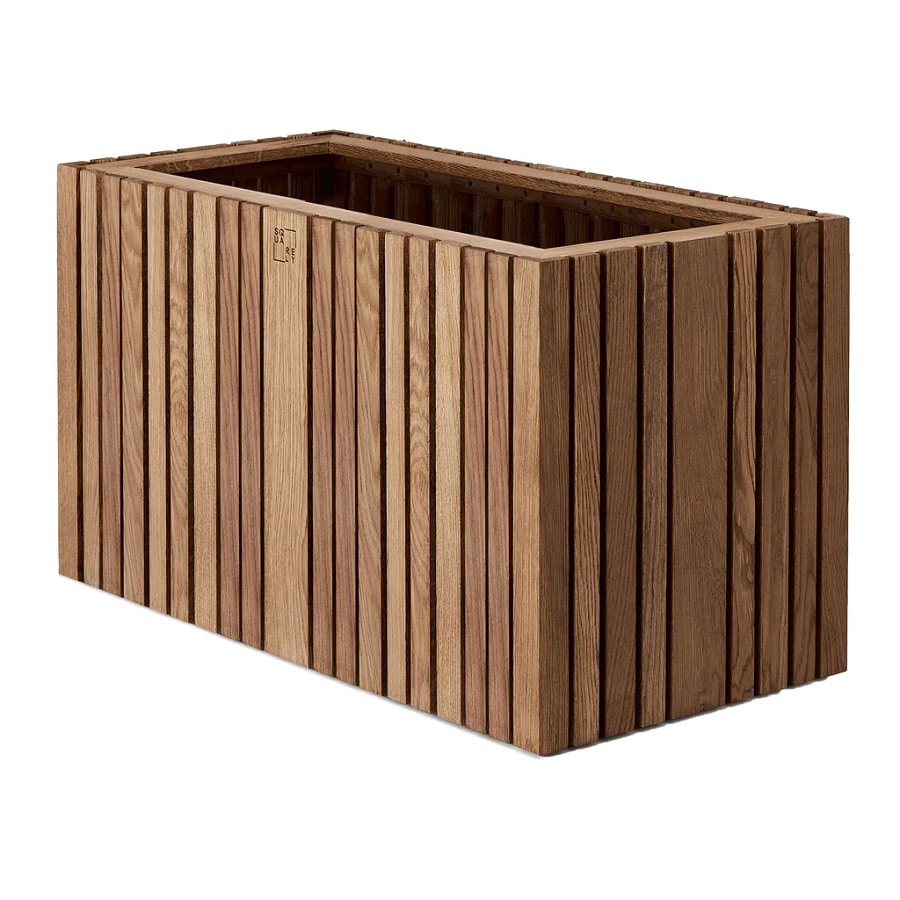 GrowLarge Plantekasse fra SQUARELY i Mørk Olieret Egetræ | 90x45x52cm - Billede 2