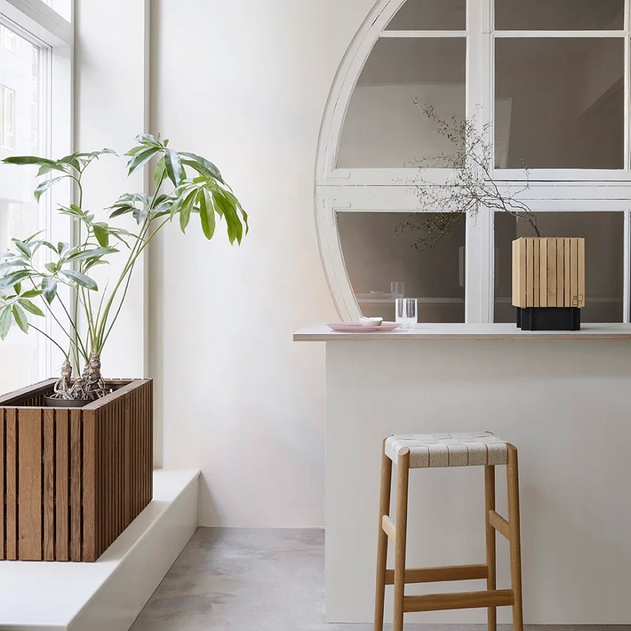 GrowLarge Plantekasse fra SQUARELY i Mørk Olieret Egetræ | 90x45x52cm - Billede 4