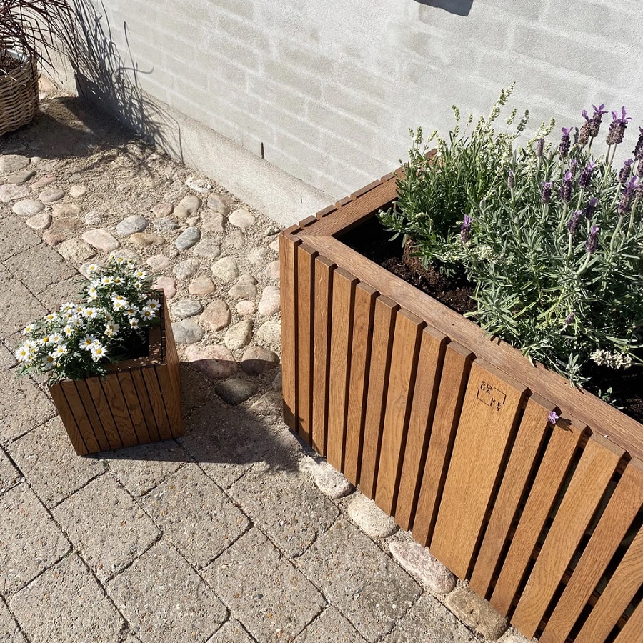 GrowLarge Plantekasse fra SQUARELY i Mørk Olieret Egetræ | 90x45x52cm - Billede 3