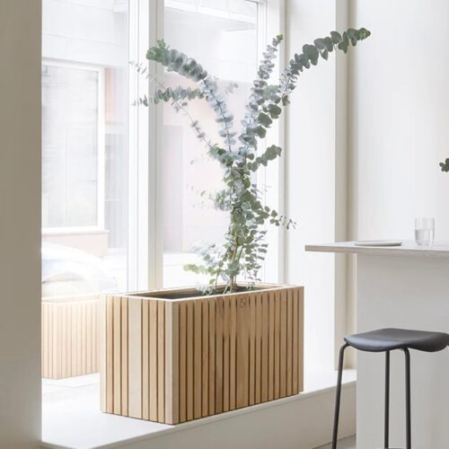GrowLarge Plantekasse fra SQUARELY i Naturolieret Asketræ | 90x45x52cm