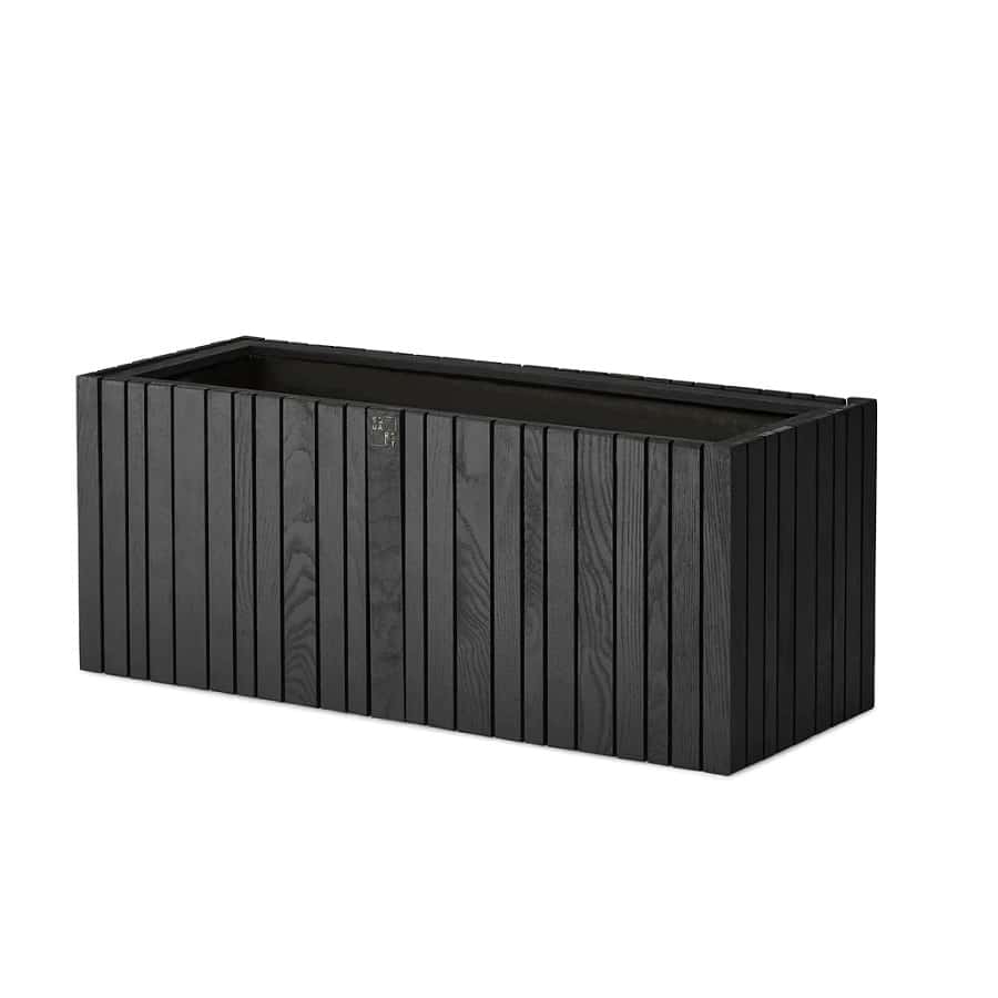 GrowWide Wall Plantekasse Inkl. Kroge fra SQUARELY i Sort Olieret Asketræ | 60x22x24cm - Billede 2
