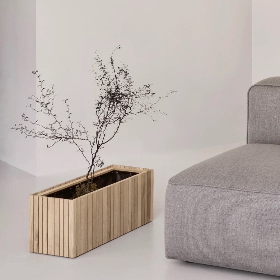 GrowWide Plantekasse fra SQUARELY i Ubehandlet Egetræ | 60x22x24cm