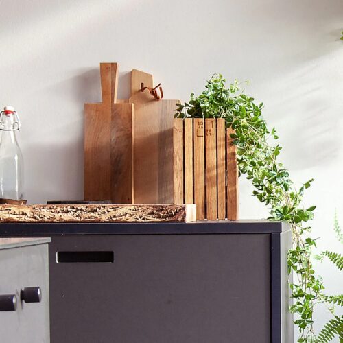 GrowSMALL Plantekasse fra SQUARELY i Naturolieret Asketræ | 14x14x24cm