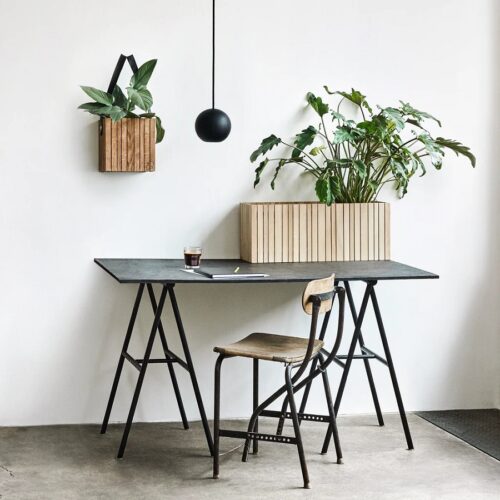 GrowWide Plantekasse fra SQUARELY i Naturolieret Asketræ | 60x22x24cm