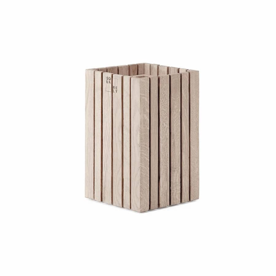 GrowSMALL Plantekasse fra SQUARELY i Ubehandlet Egetræ | 14x14x24cm - Billede 2