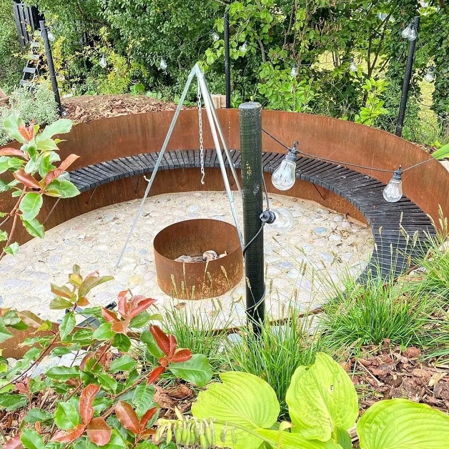 Bålplads i 4mm Cortenstål fra Raw Garden | Ø380cm. & H100cm. - Billede 2