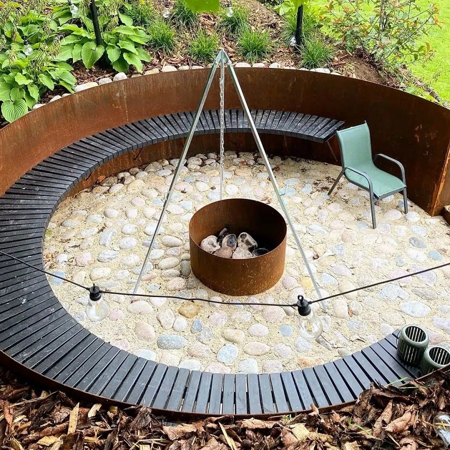 Bålplads i 4mm Cortenstål fra Raw Garden | Ø380cm. & H100cm. - Billede 3
