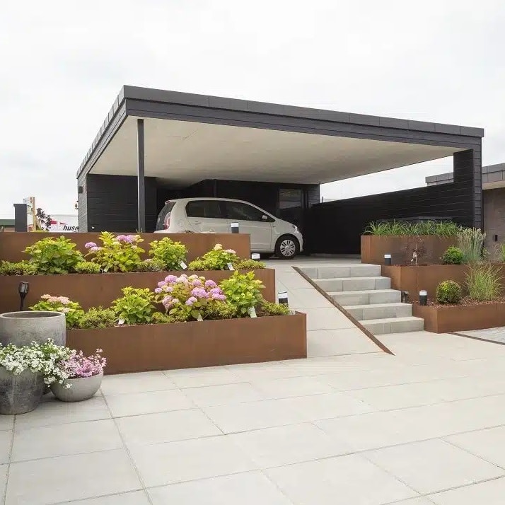 Firkantet højbed i 4mm Cortenstål fra Raw Garden | H50cm - Billede 2