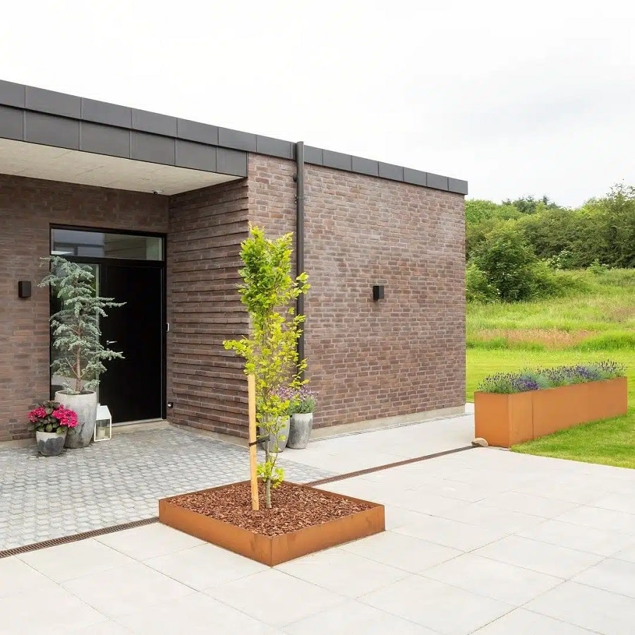 Firkantet højbed i 3mm Cortenstål fra Raw Garden | H30cm - Billede 3