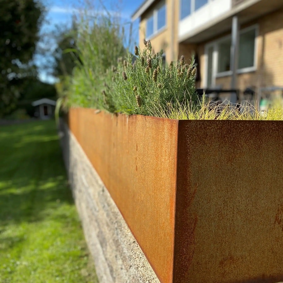Firkantet højbed i 4mm Cortenstål fra Raw Garden | H50cm - Billede 11