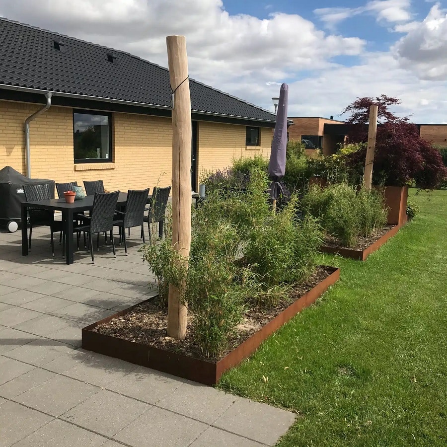 Firkantet højbed i 3mm Cortenstål fra Raw Garden | H30cm - Billede 4