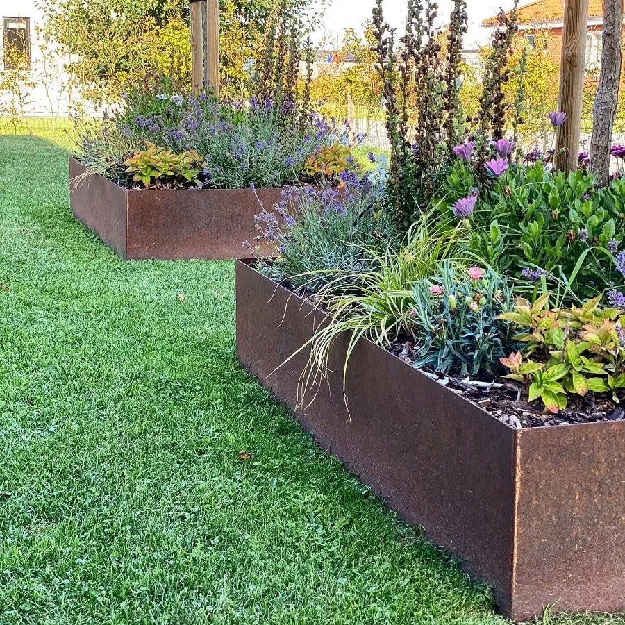 Firkantet højbed i 4mm Cortenstål fra Raw Garden | H50cm - Billede 8