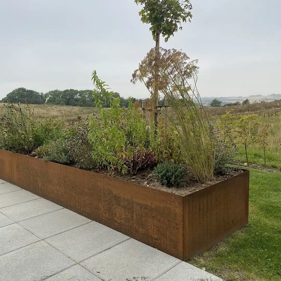 Firkantet højbed i 4mm Cortenstål fra Raw Garden | H50cm - Billede 9