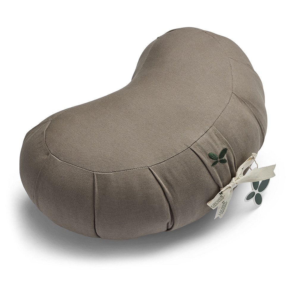 Zafu YOGA Halvmåne Meditationspude i 100% Økologisk Kapok fra Cocoon Company | Cool Grey
