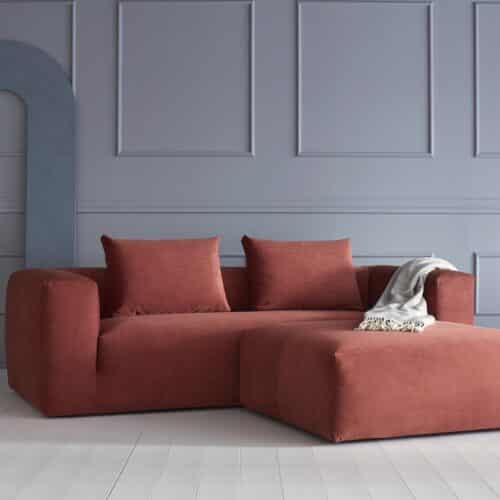 FREJA Modul Sofa & Puf i Massiv Egetræ & Uld eller Møbelstof fra Raw Furniture
