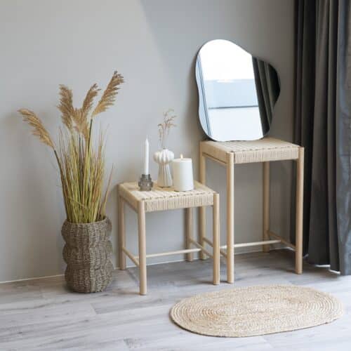 Abano Counterstol / Lav Barstol i poppel træ og papirsflet fra House Nordic | 1stk.