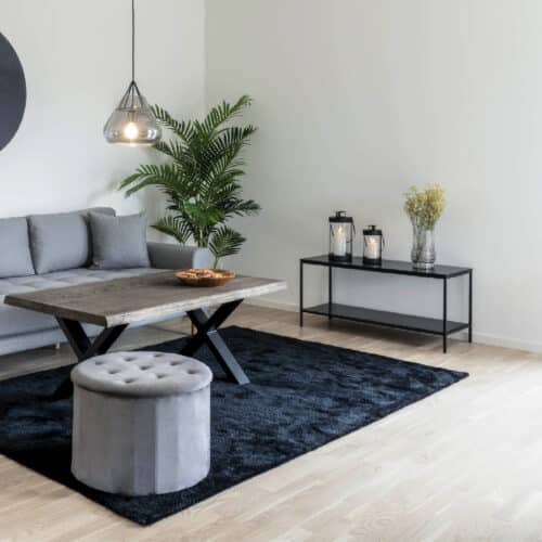 Vita TV-bænk, 2 hylder, sort med sort stel fra House Nordic