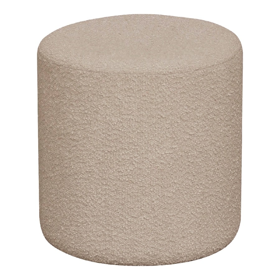 Ejby Puf i beige bourclé fra House Nordic | ø34x36 cm - Billede 2