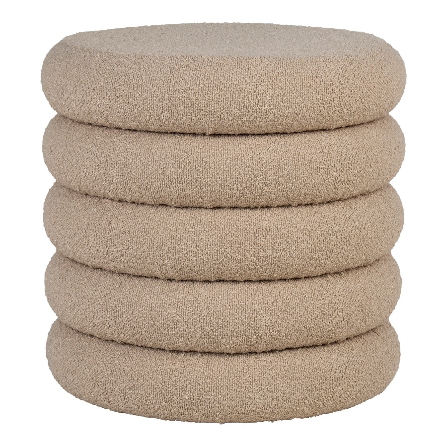 Brooklyn puf i Beige bourclé med opbevaring fra House Nordic | ø44x44 cm - Billede 3