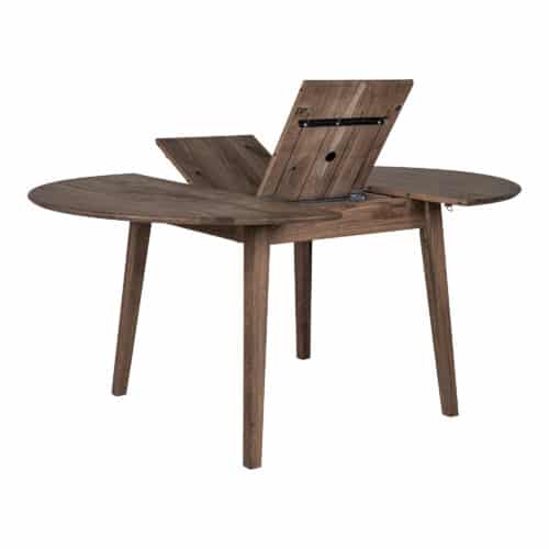 Metz Spisebord med Butterfly tillægsplader i Røget Olieret Massiv Egetræ Fra House Nordic | Ø118x118-158x75 cm