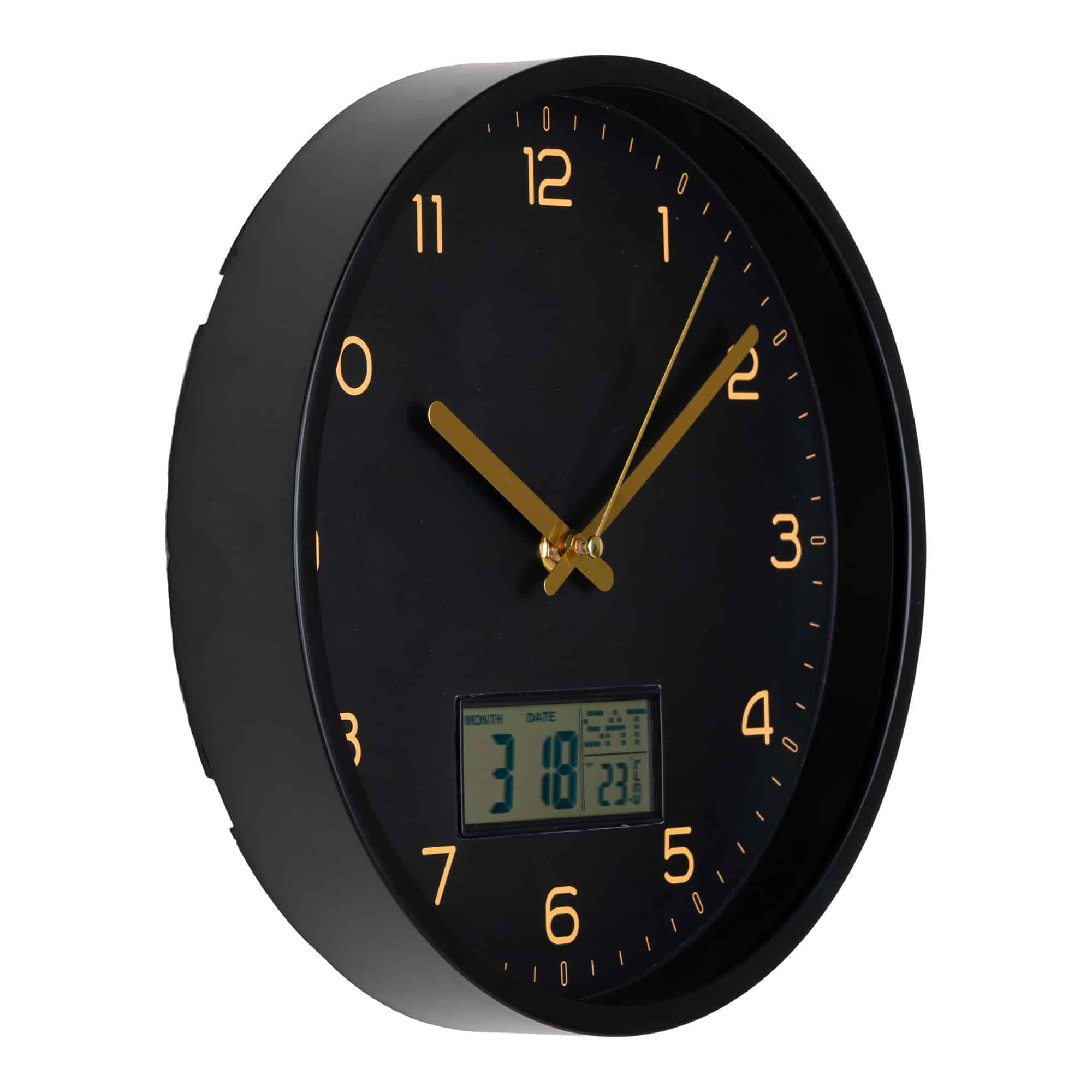 Amiens lydløs Vægur med digitalt display fra House Nordic | ø25 cm - Billede 2