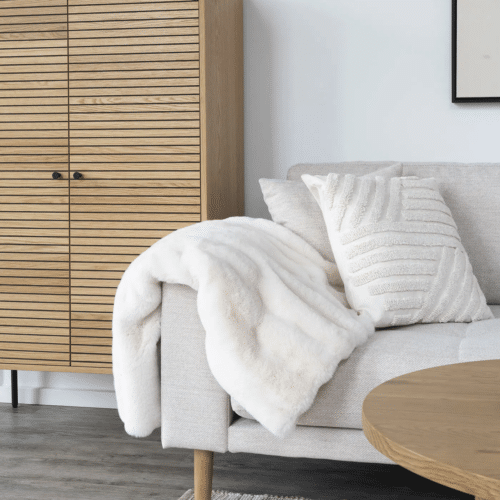 Albany pude i hvidt fra House Nordic | 45x45 cm