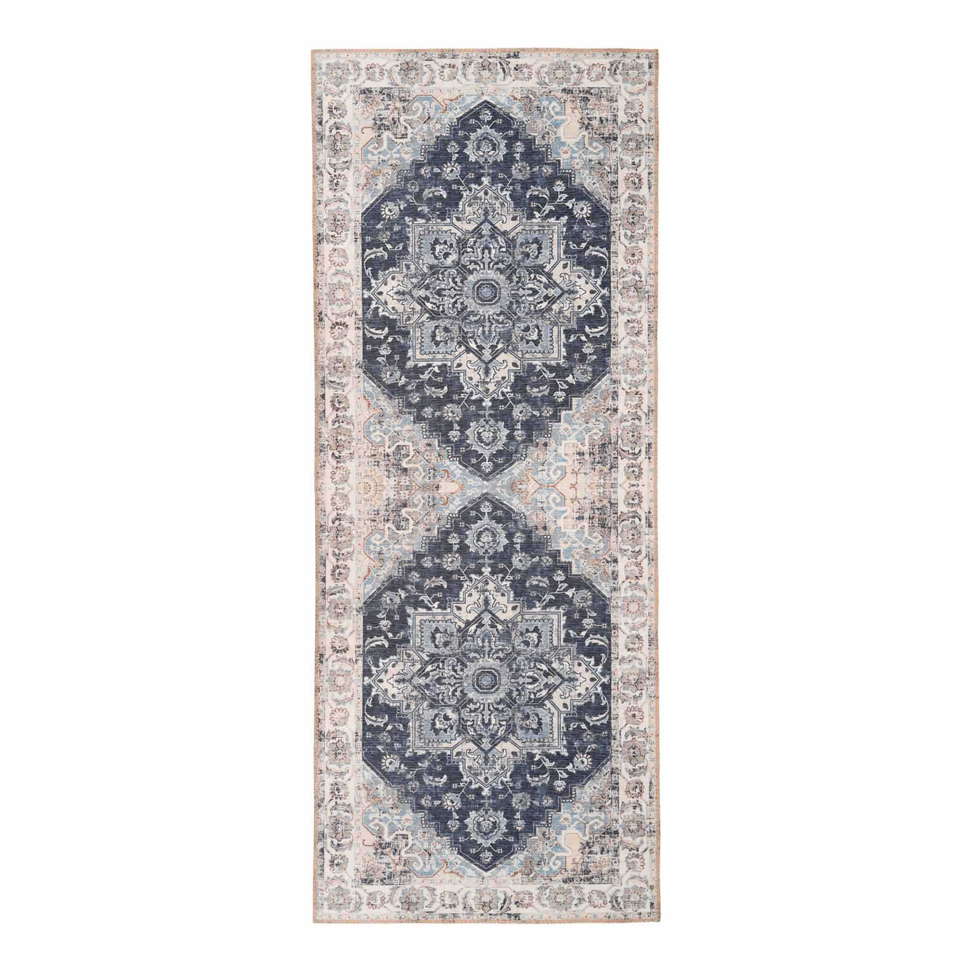 Havana rektanglet blå tæppe Fra House Nordic | 80x200 cm - Billede 4