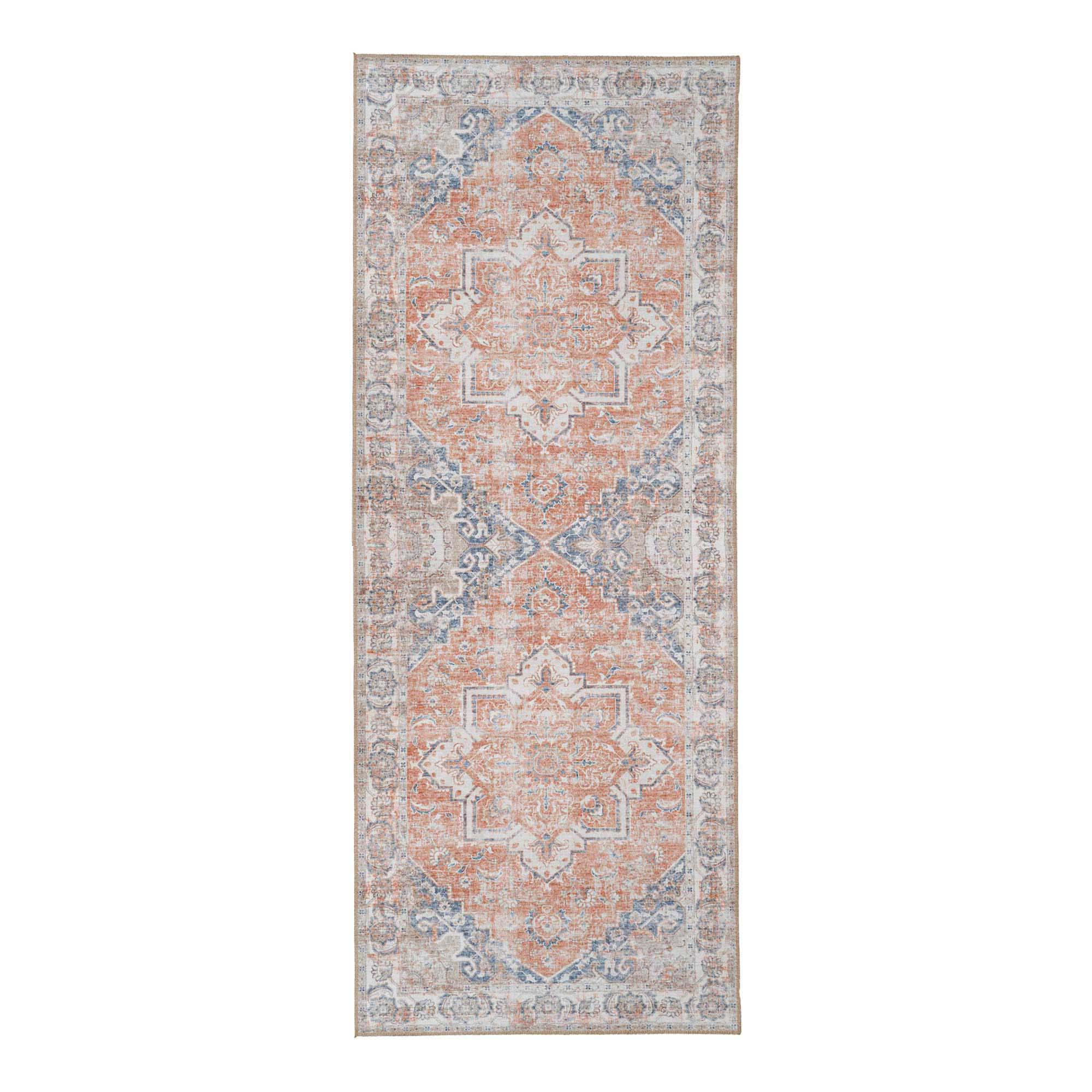 Havana rektanglet orange/blå løber Fra House Nordic | 80x200 cm - Billede 4
