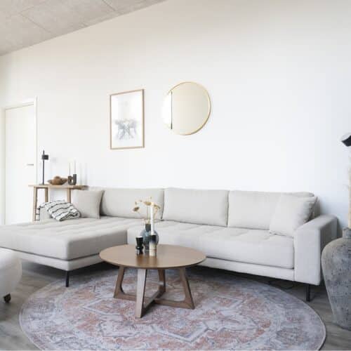 Havana orange tæppe i Chenille Fra House Nordic | Ø200 cm