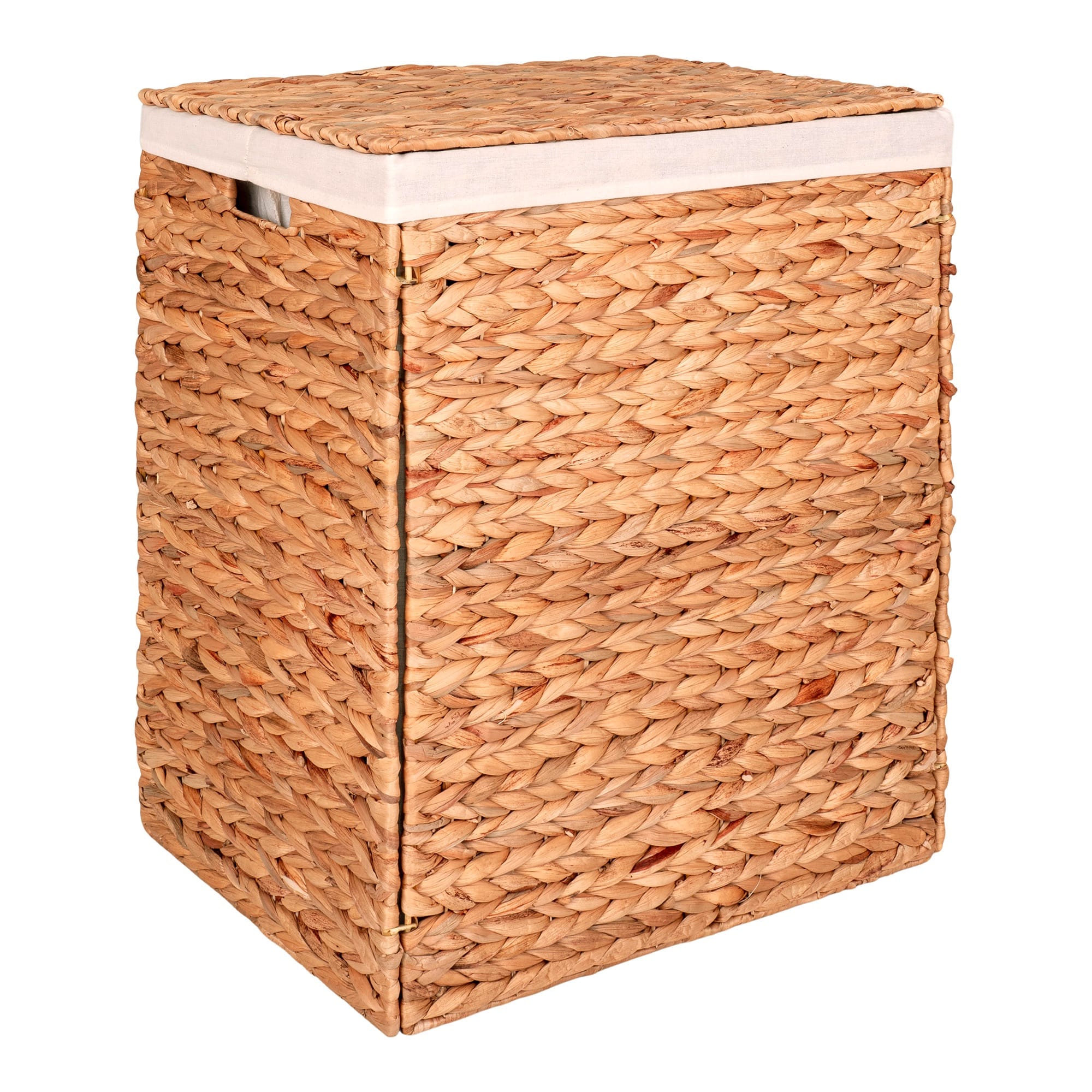 Passo vasketøjskurv i flettet Vandhyacint, bomuld og polyester fra House Nordic | 43x32x55 cm - Billede 3